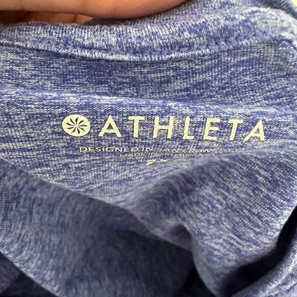 Athleta Uptempo Long Sleeve Top Blue Womens Size 2X Round Hem Athletic Stretch - Picture 6 of 10